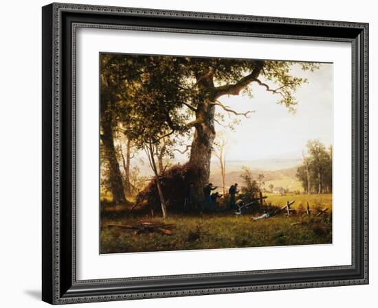 Union Soldiers Fighting in the Field by Albert Bierstadt-Geoffrey Clements-Framed Giclee Print