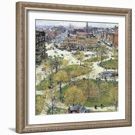 Union Square in Spring, 1896-Frederick Childe Hassam-Framed Giclee Print