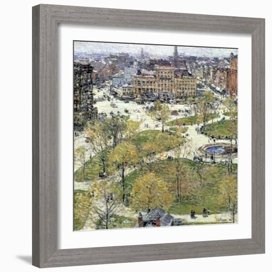 Union Square in Spring, 1896-Frederick Childe Hassam-Framed Giclee Print