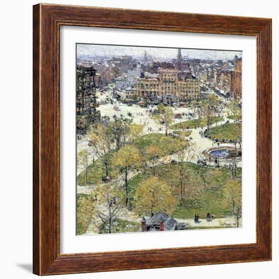 Union Square in Spring, 1896-Frederick Childe Hassam-Framed Giclee Print