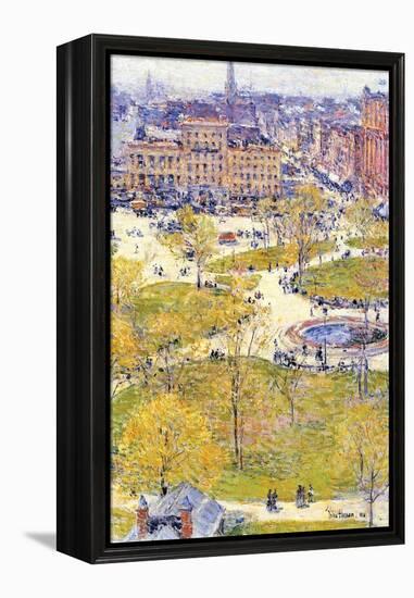 Union Square in Spring-Childe Hassam-Framed Stretched Canvas