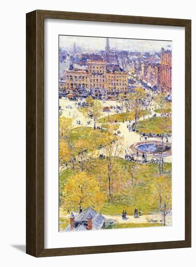 Union Square in Spring-Childe Hassam-Framed Art Print