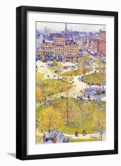 Union Square in Spring-Childe Hassam-Framed Art Print