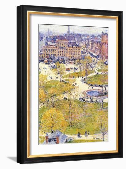 Union Square in Spring-Childe Hassam-Framed Art Print