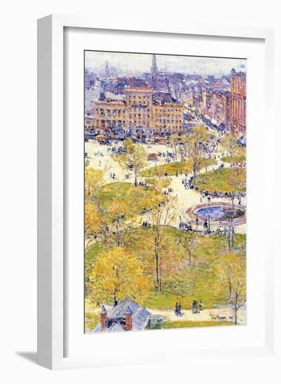 Union Square in Spring-Childe Hassam-Framed Premium Giclee Print