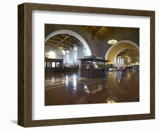 Union Station, Railroad Terminus, Downtown, Los Angeles, California, USA-Ethel Davies-Framed Photographic Print