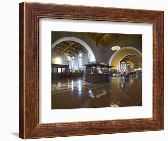 Union Station, Railroad Terminus, Downtown, Los Angeles, California, USA-Ethel Davies-Framed Photographic Print