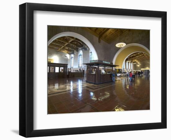 Union Station, Railroad Terminus, Downtown, Los Angeles, California, USA-Ethel Davies-Framed Photographic Print