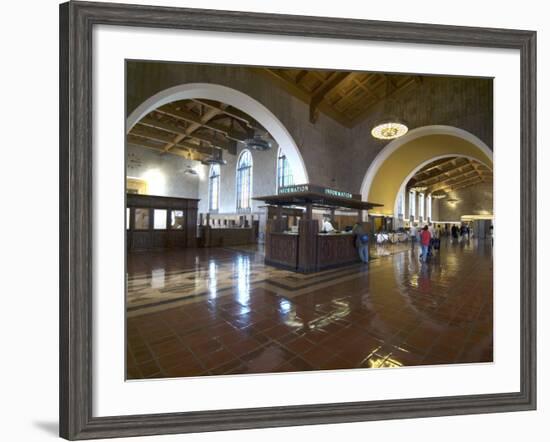 Union Station, Railroad Terminus, Downtown, Los Angeles, California, USA-Ethel Davies-Framed Photographic Print