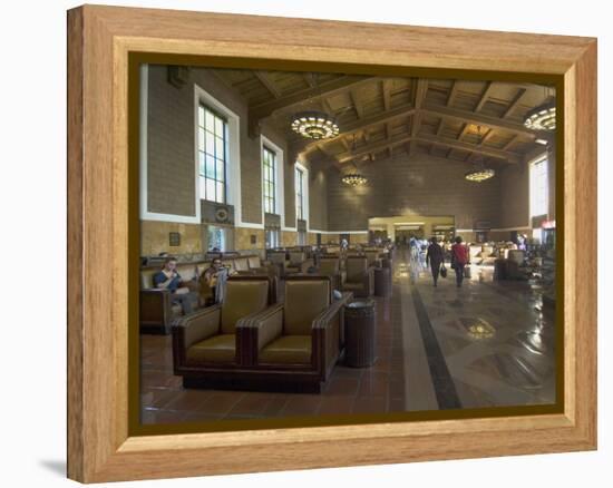 Union Station, Railroad Terminus, Downtown, Los Angeles, California, USA-Ethel Davies-Framed Premier Image Canvas