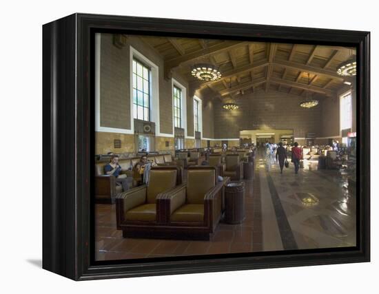 Union Station, Railroad Terminus, Downtown, Los Angeles, California, USA-Ethel Davies-Framed Premier Image Canvas