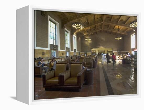 Union Station, Railroad Terminus, Downtown, Los Angeles, California, USA-Ethel Davies-Framed Premier Image Canvas