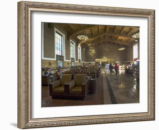 Union Station, Railroad Terminus, Downtown, Los Angeles, California, USA-Ethel Davies-Framed Photographic Print