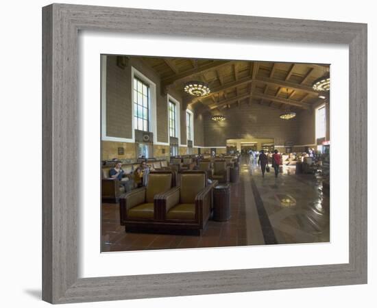 Union Station, Railroad Terminus, Downtown, Los Angeles, California, USA-Ethel Davies-Framed Photographic Print