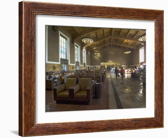 Union Station, Railroad Terminus, Downtown, Los Angeles, California, USA-Ethel Davies-Framed Photographic Print