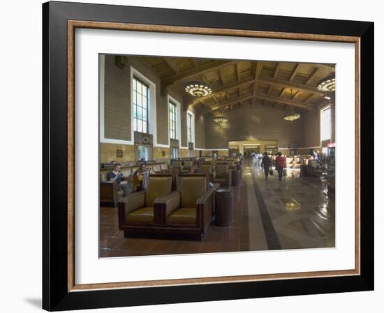 Union Station, Railroad Terminus, Downtown, Los Angeles, California, USA-Ethel Davies-Framed Photographic Print