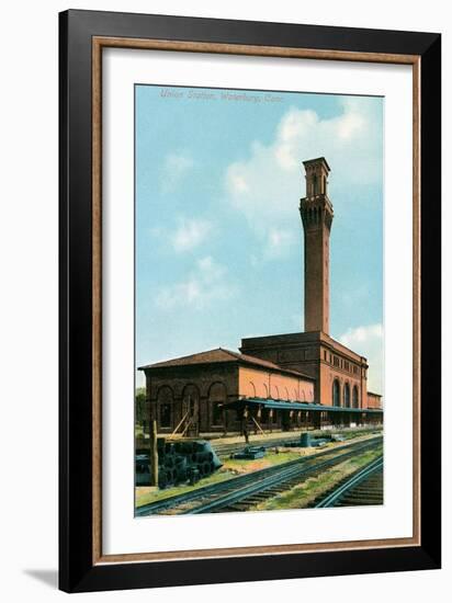 Union Station, Waterbury, Connecticut-null-Framed Art Print