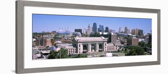 Union Station with City Skyline in Background, Kansas City, Missouri, USA 2012-null-Framed Photographic Print