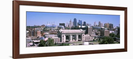 Union Station with City Skyline in Background, Kansas City, Missouri, USA 2012-null-Framed Photographic Print