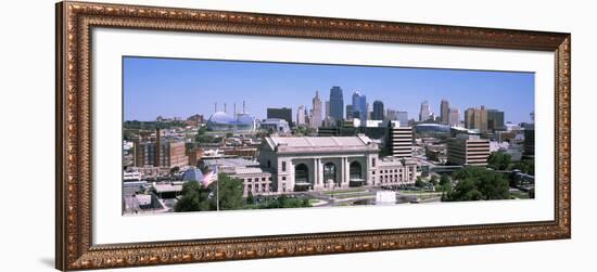 Union Station with City Skyline in Background, Kansas City, Missouri, USA 2012-null-Framed Photographic Print