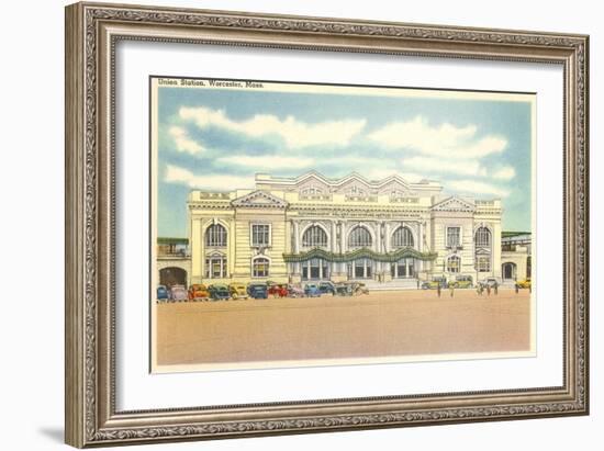 Union Station, Worcester, Mass.-null-Framed Art Print