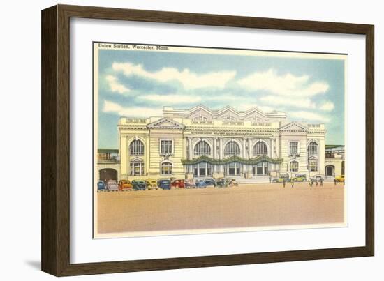 Union Station, Worcester, Mass.-null-Framed Art Print