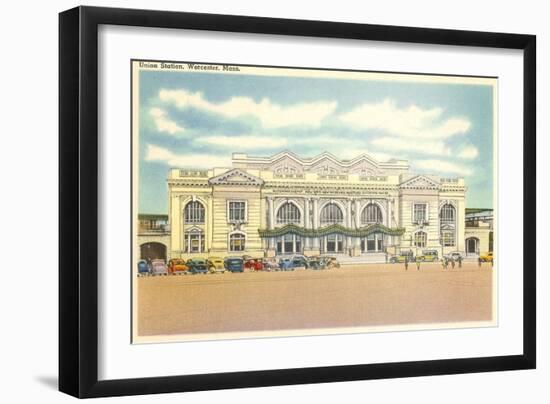 Union Station, Worcester, Mass.-null-Framed Art Print