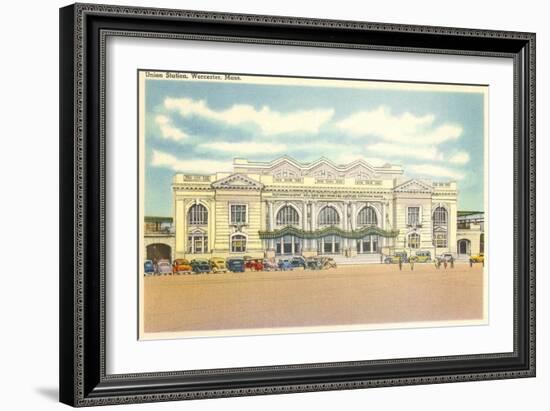 Union Station, Worcester, Mass.-null-Framed Art Print