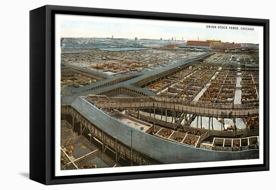 Union Stockyards, Chicago, Illinois-null-Framed Stretched Canvas