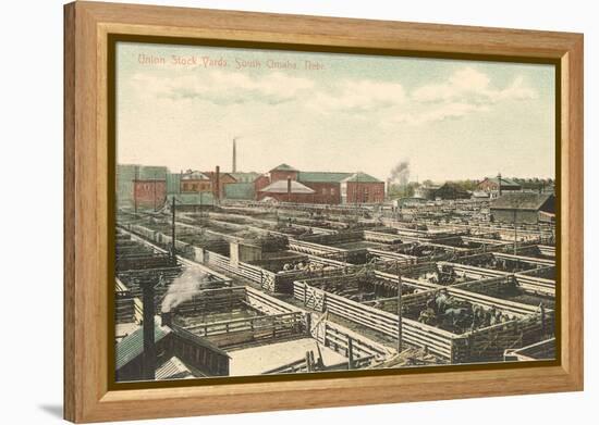 Union Stockyards, Omaha, Nebraska-null-Framed Stretched Canvas