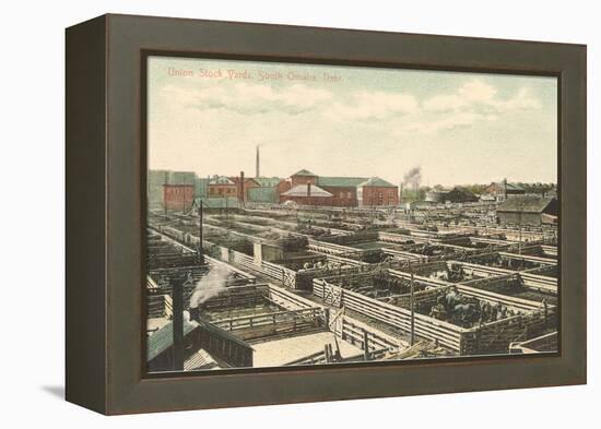 Union Stockyards, Omaha, Nebraska-null-Framed Stretched Canvas