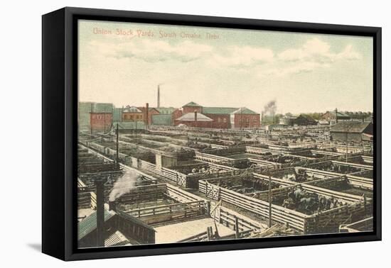 Union Stockyards, Omaha, Nebraska-null-Framed Stretched Canvas