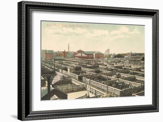 Union Stockyards, Omaha, Nebraska-null-Framed Art Print