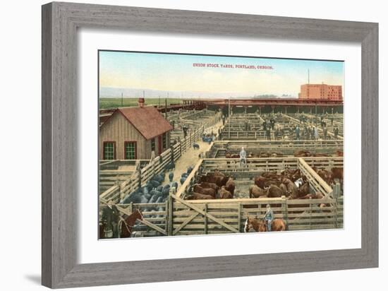 Union Stockyards, Portland-null-Framed Art Print