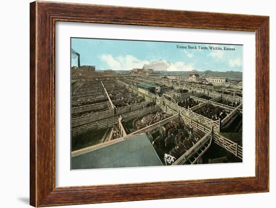 Union Stockyards, Wichita-null-Framed Art Print