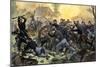 Union Troops under General Ulysses S. Grant Recapturing Artillery during the Battle of Shiloh-null-Mounted Giclee Print