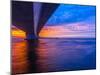 Unique Angle of the Garcon Point Bridge Spanning over Pensacola Bay Shot during a Gorgeous Sunset F-David Schulz Photography-Mounted Photographic Print