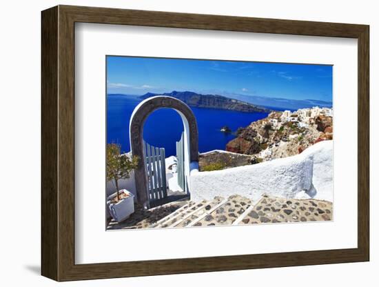 Unique Santorini Island-Maugli-l-Framed Photographic Print