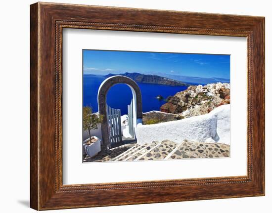 Unique Santorini Island-Maugli-l-Framed Photographic Print