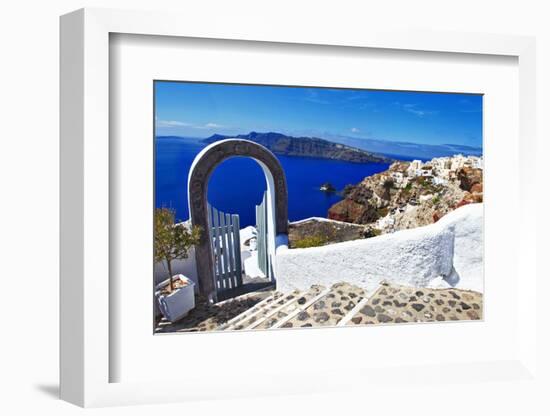 Unique Santorini Island-Maugli-l-Framed Photographic Print