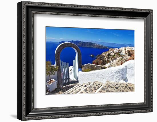 Unique Santorini Island-Maugli-l-Framed Photographic Print