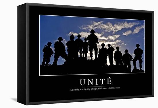 Unité: Citation Et Affiche D'Inspiration Et Motivation-null-Framed Premier Image Canvas