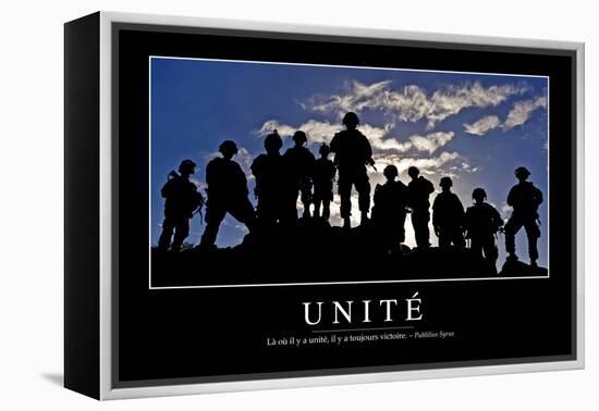 Unité: Citation Et Affiche D'Inspiration Et Motivation-null-Framed Premier Image Canvas