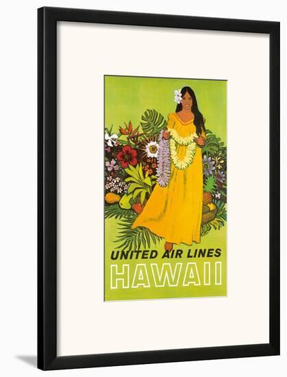 United Air Lines, Hawaii, The Lei Offering-null-Framed Art Print