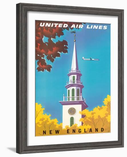 United Air Lines: New England, c.1950s-Joseph Binder-Framed Giclee Print