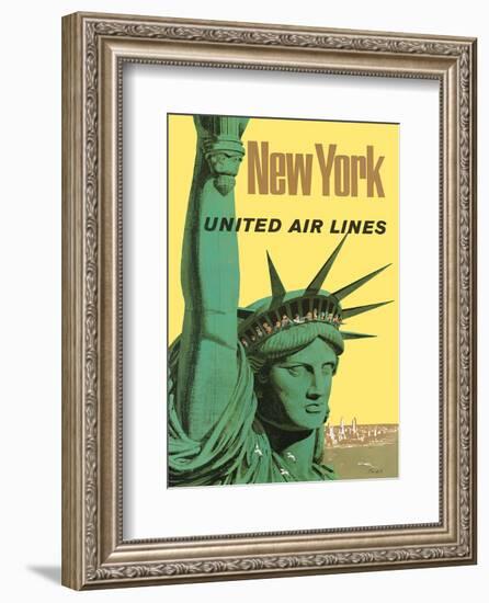 United Air Lines: New York, c.1950s-Stan Galli-Framed Art Print