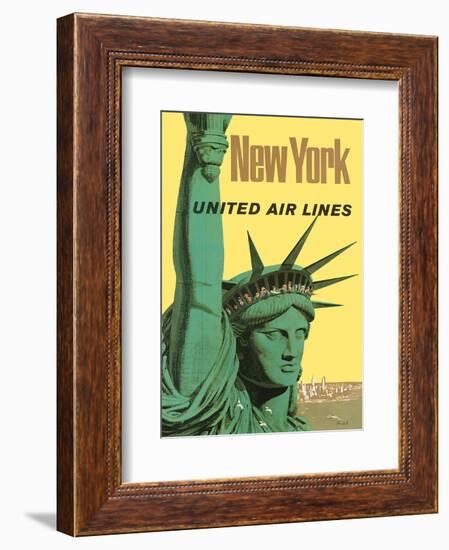 United Air Lines: New York, c.1950s-Stan Galli-Framed Art Print