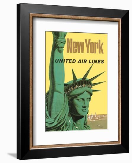 United Air Lines: New York, c.1950s-Stan Galli-Framed Art Print