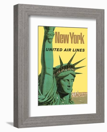 United Air Lines: New York, c.1950s-Stan Galli-Framed Art Print