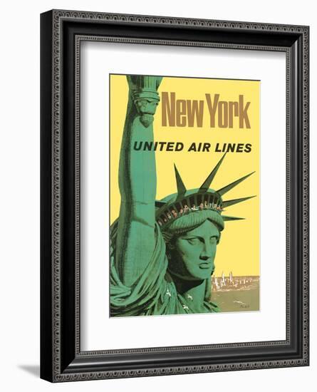 United Air Lines: New York, c.1950s-Stan Galli-Framed Art Print